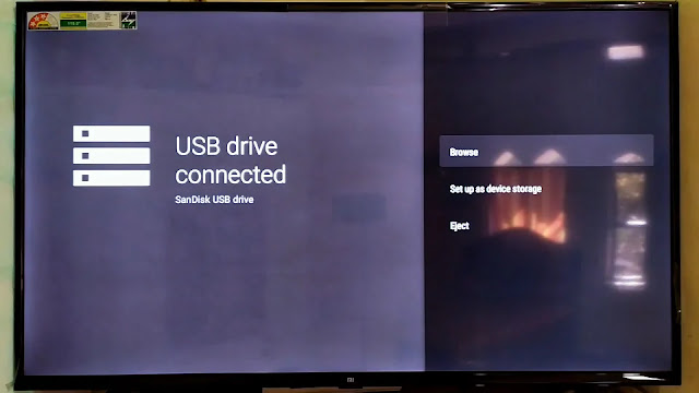 Mi tv USB drive connected Usb drive connected in Mi tv