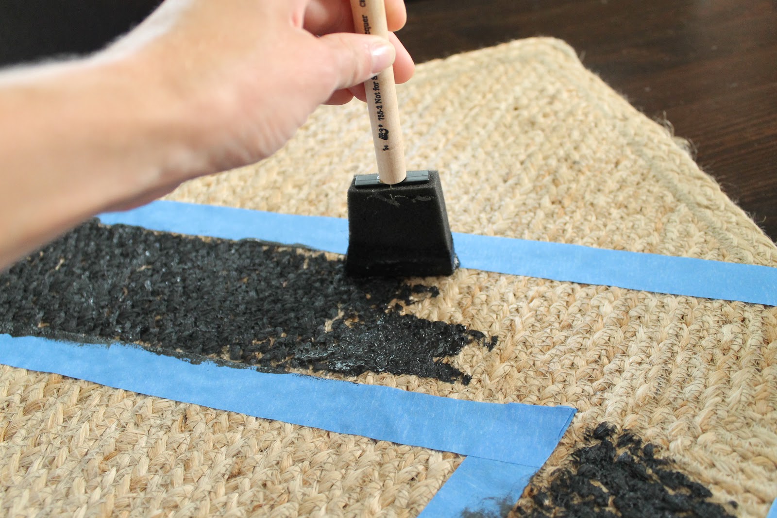 Hammers and High Heels DIY West Elm Diamond Jute Rug