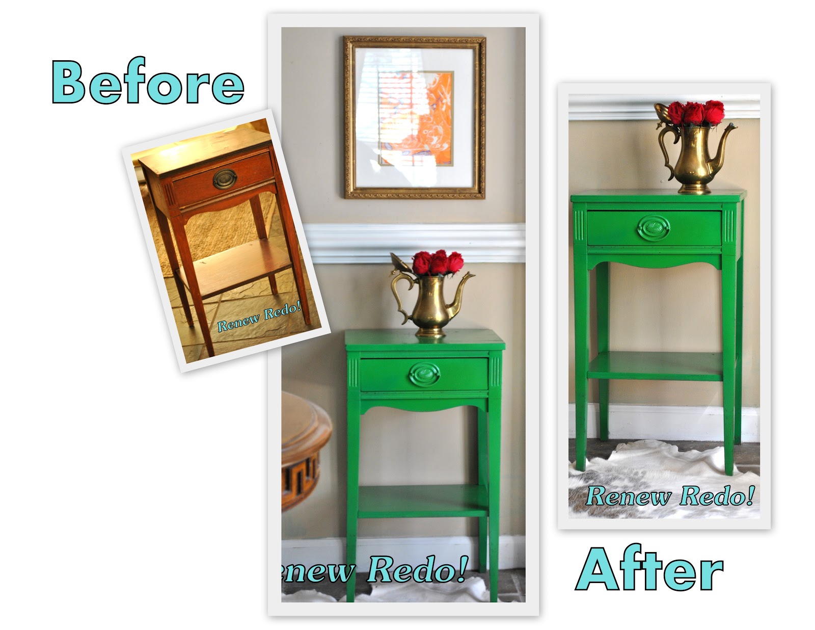 ReNew ReDo! High Gloss Valspar Spray Paint! Love this stuff.