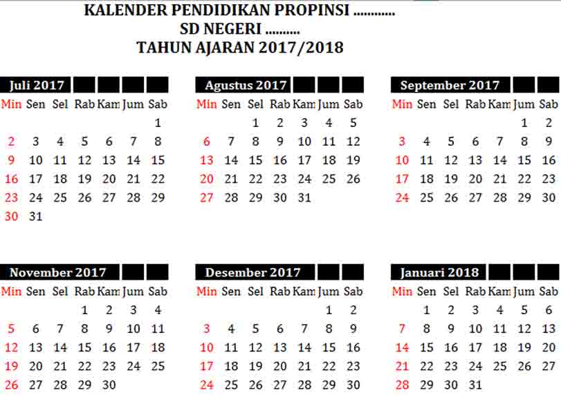 Aplikasi Kalender Pendidikan Untuk Tiap Tahun Ajaran - MATERI KULIAH