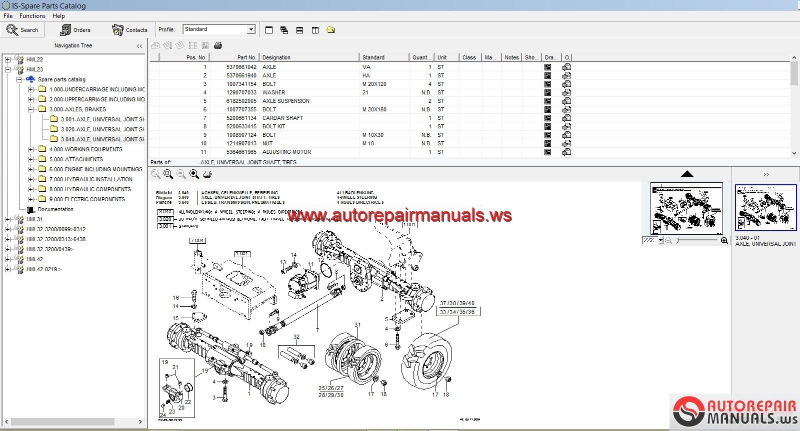 Free Auto Repair Manual : Schaeff Terex Parts Catalogue Full