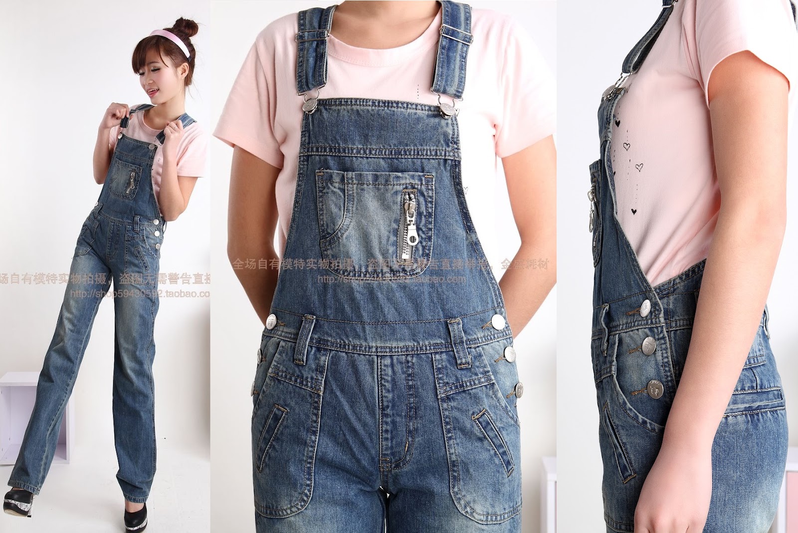 Sexy Jeans Overalls Cute chinese girls in sexy Overalls and Shortalls