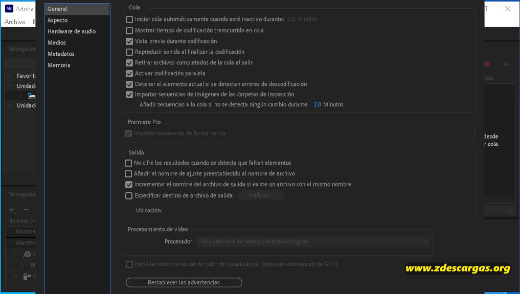 Adobe Media Encoder 2022 Full Español