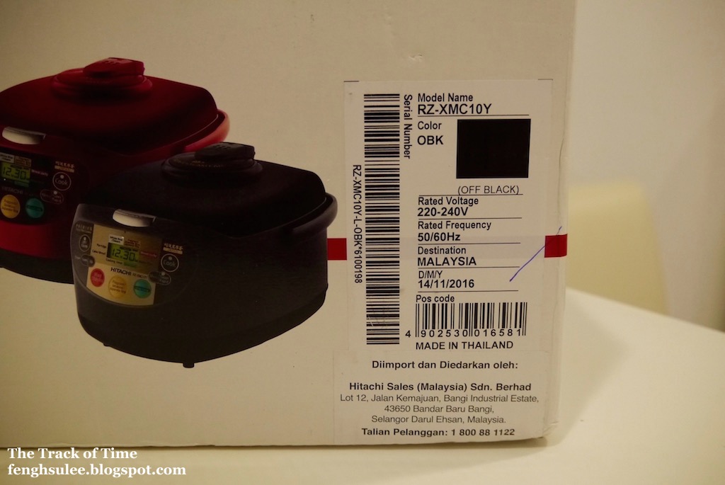 Hitachi Rice Cooker RZXMC10Y Black The Track of Time