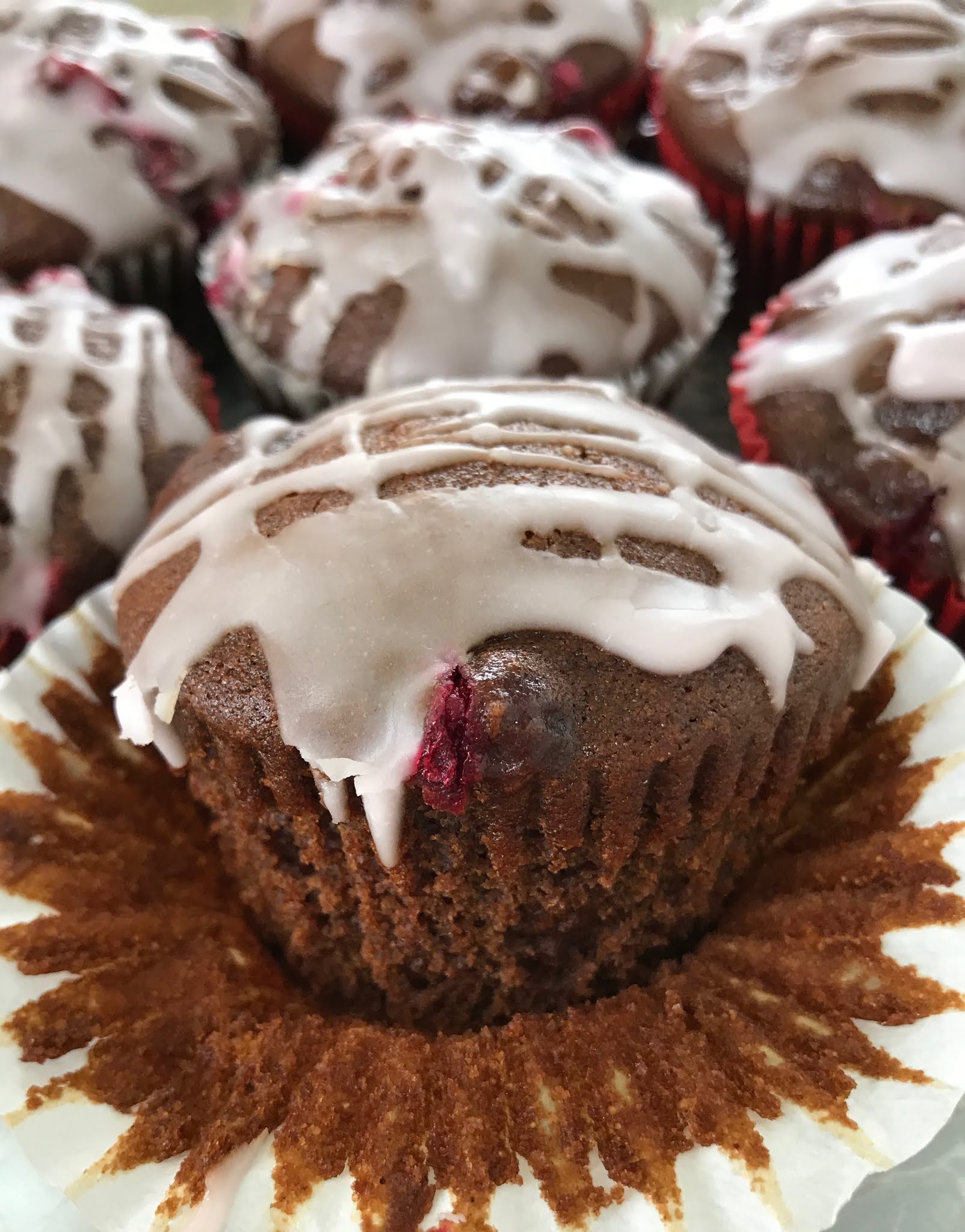 Savory Moments Glazed Cranberry Gingerbread Muffins