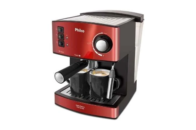 Cafeteira vermelha expresso Philco 20 bar