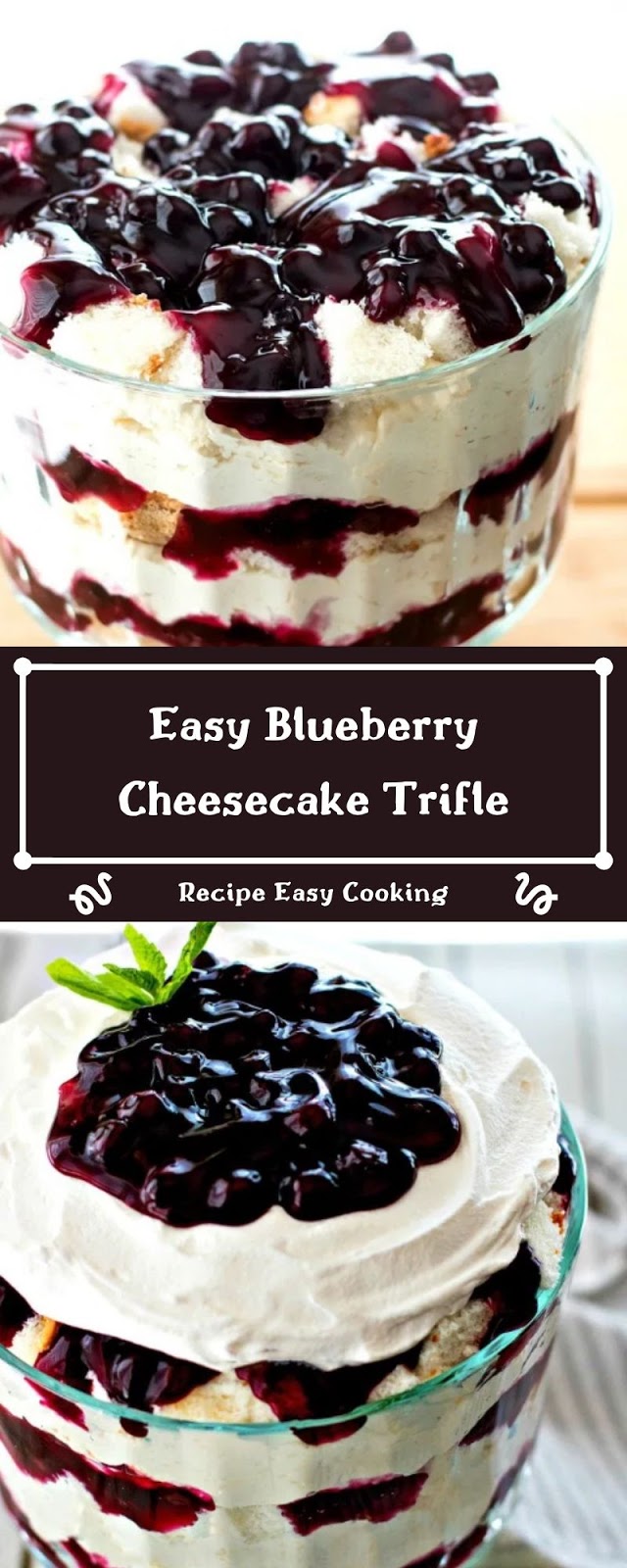 Easy Blueberry Cheesecake Trifle