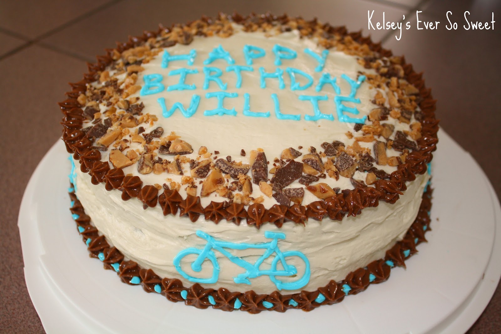 Ever So Sweet Yellow Heath Bar Cake