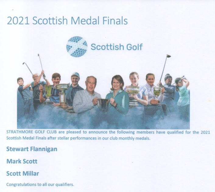 STRATHMORE GOLF CLUB GENTS 2021 Scottish Medal Finalists