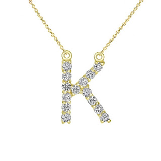 Diamond K Necklace