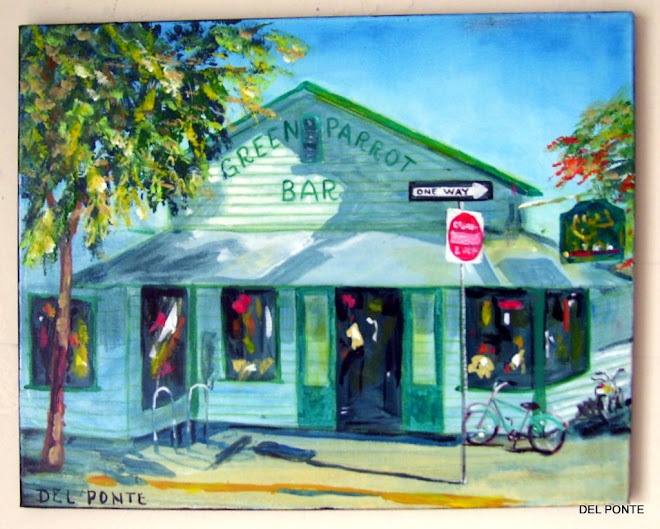 "Green Parrot Bar" oldest bar in Key West by Del Ponte