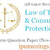 GGSIP University LLB Second Semester - Law of Torts and Consumer Protection- End Term Paper (Nov 2020)(#ggsipu)(#llbquestionpapers)(#ipumusings)