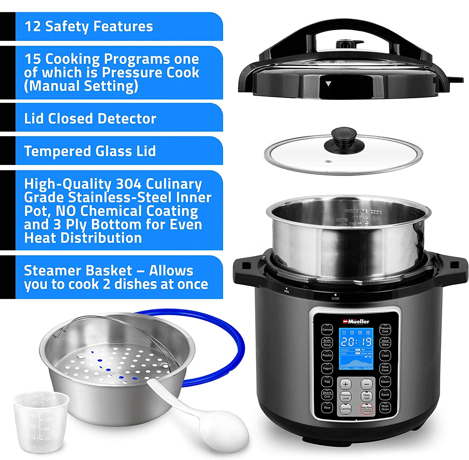 Pressure Cooker Instant Crock 10 in 1