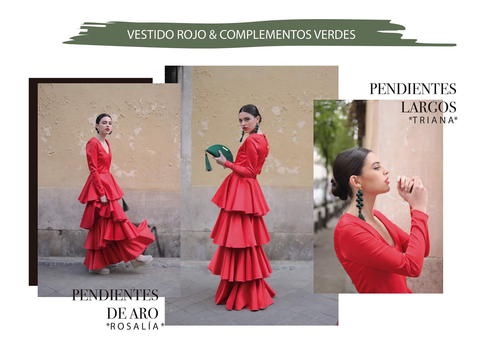 Pendientes de Flamenca y Fiesta dorados - Complementos del Sur