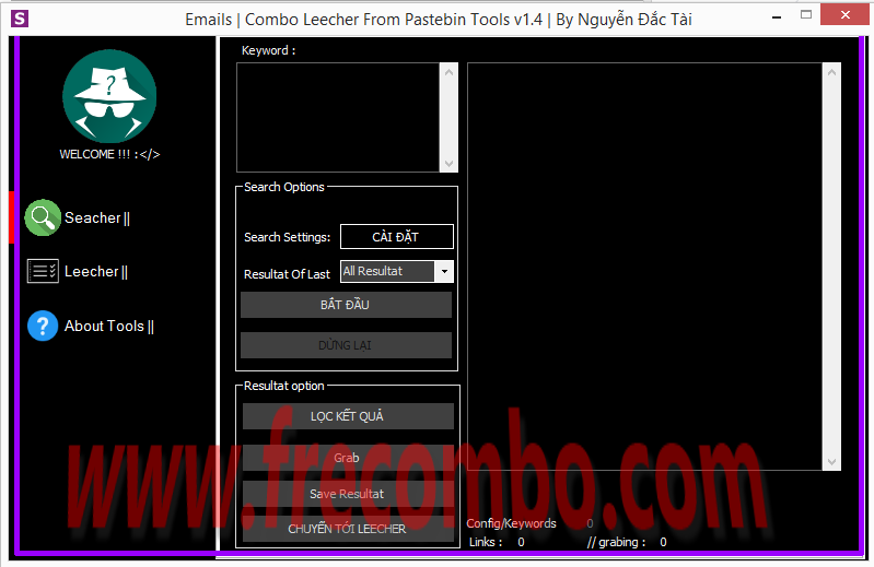 COMBO LEECHER FROM PASTEBIN TOOLS V1.4 BY SAGNAM Combo List Combolist