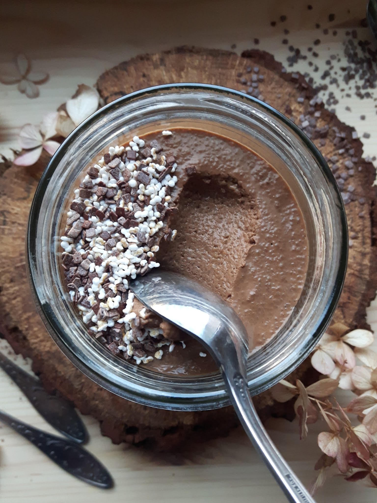 Czekoladowy pudding z kaszy manny (wegański)