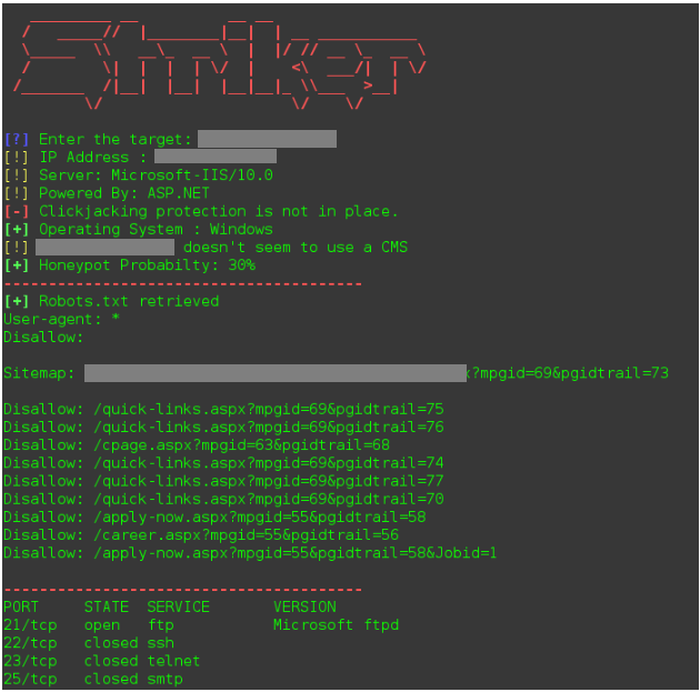 Striker An Offensive Information And Vulnerability Scanner