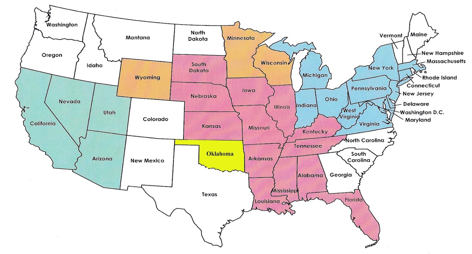 Штаты разница во времени. Штат Оклахома на карте США. Оклахома штат печать штата. Штат Южная Дакота табличка номера. Штат Нью-Йорк до штата Оклахома расстояние.