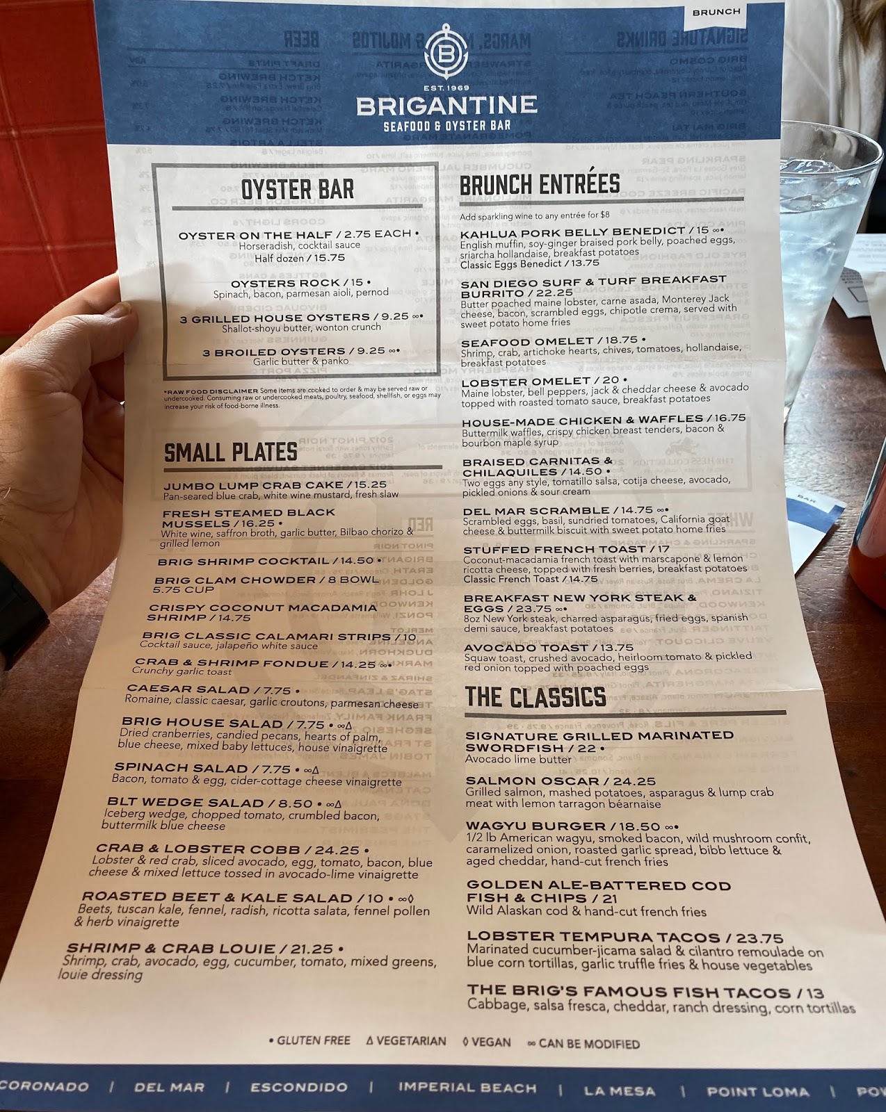 GREAT EATS HAWAII BRIGANTINE SEAFOOD AND OYSTER BAR DEL MAR, CA