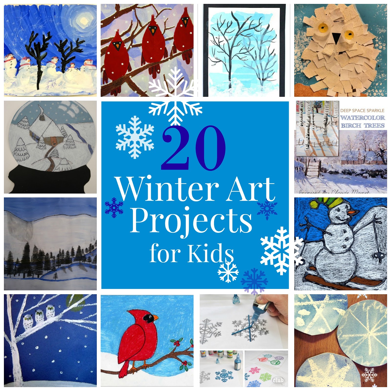 The Unlikely Homeschool 20 Winter Art Projects For Kids