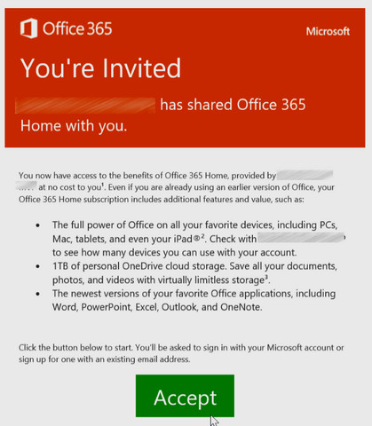 كيفية مشاركة تطبيقات أوفيس Office 365 Home مع الآخرين