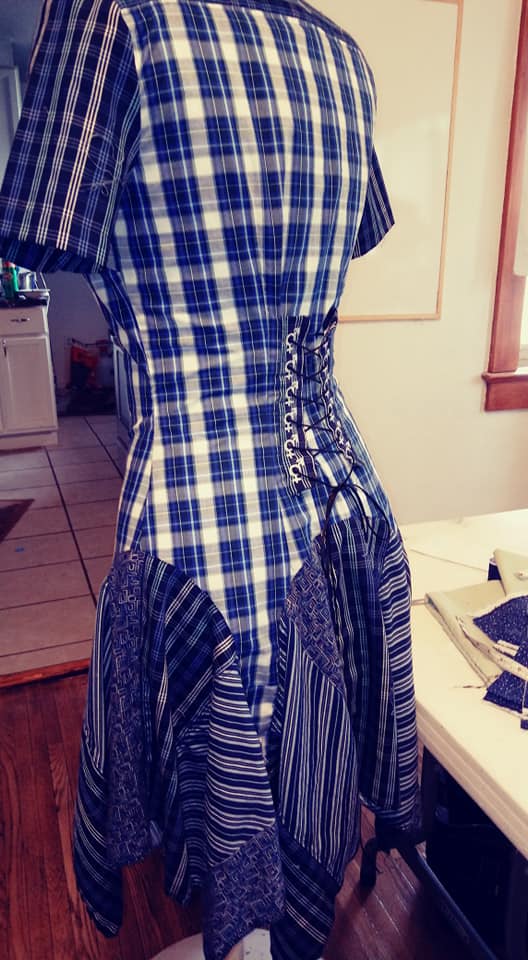 Spicy Tomboy Navy Blue and WhiteHow to Upcycle Mens Shirts into