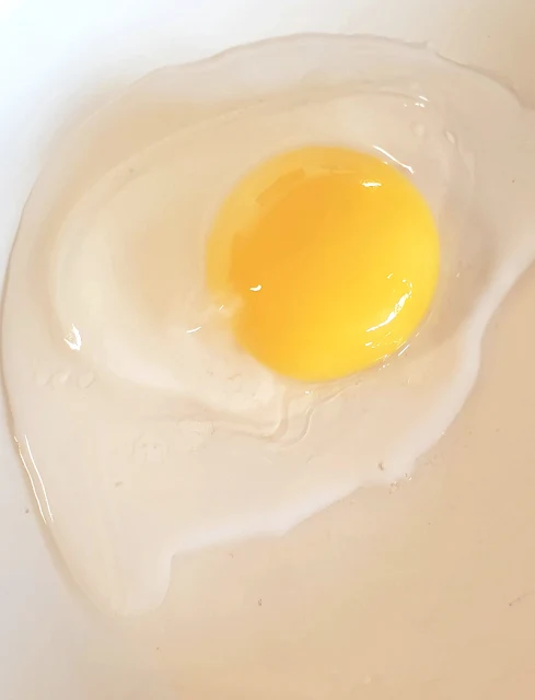 egg cracked in skillet