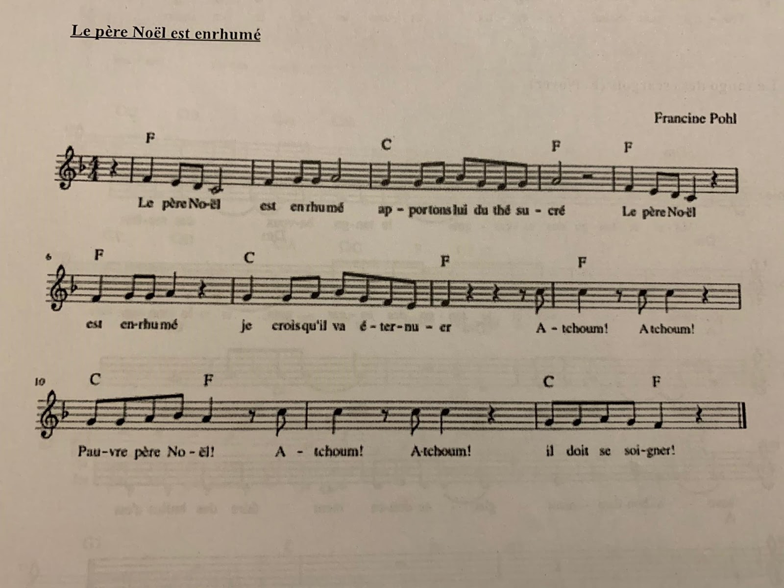 Répertoire de chansons avec partitions