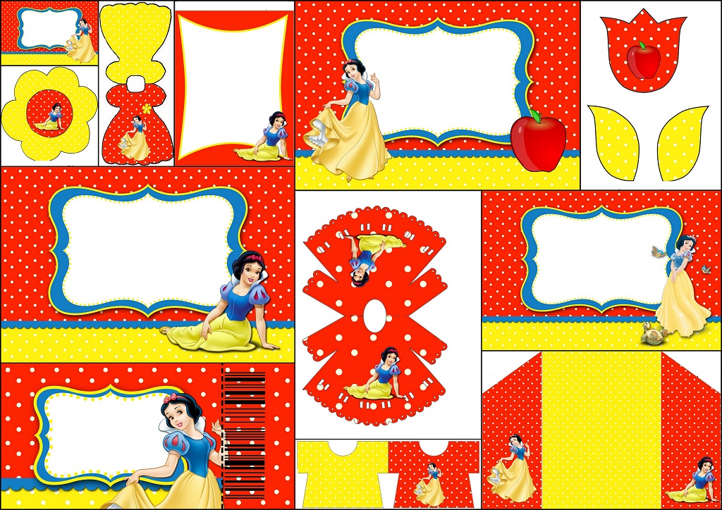 Snow White: Free Printable Invitations, Labels or Cards. - Oh My Fiesta ...
