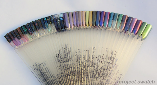 Nail Polish Swatch Sticks: Kleancolor Chunky Holos, Flakies, and Duochromes