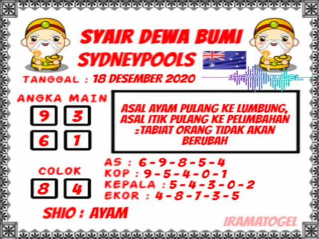 Syair sdy 18 Desember 2020 KODE SYAIR SGP SYAIR HK SYAIR SYDNEY 2021