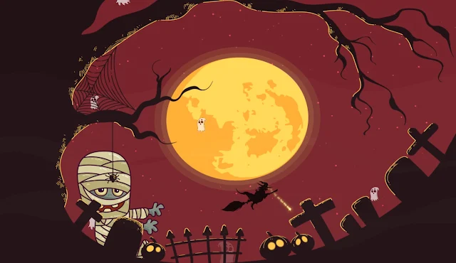 Halloween Full Moon Night Screensaver