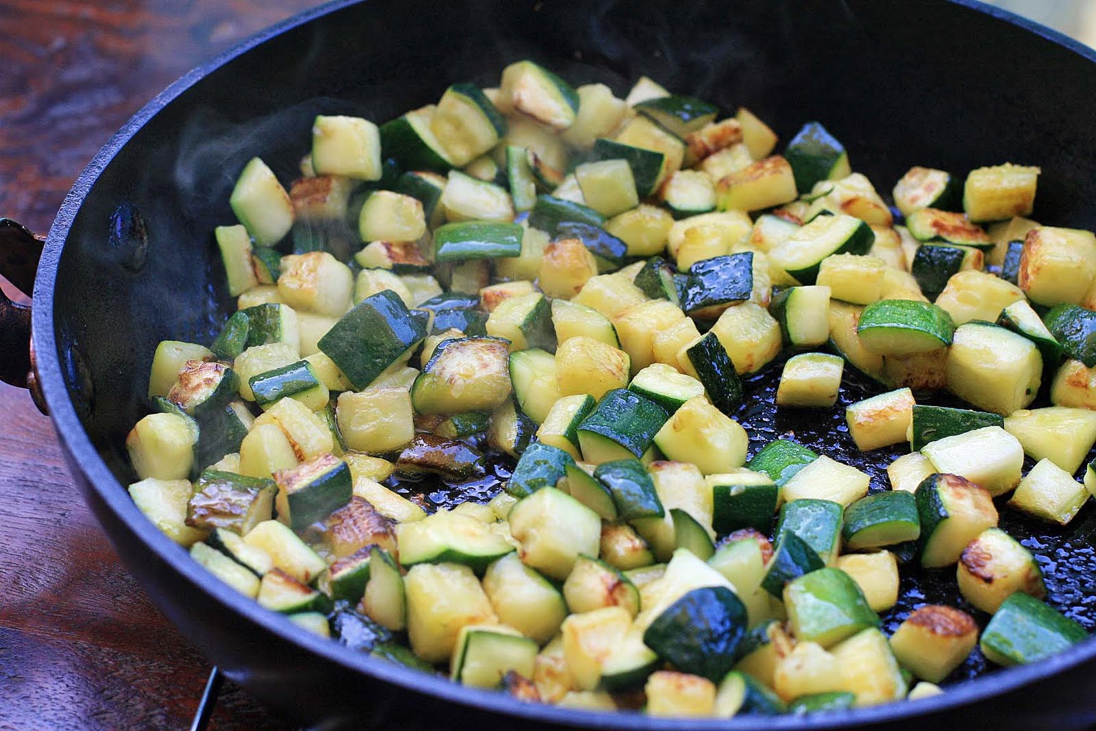 Sauteed Zucchini with Corn and Roasted Green Peppers