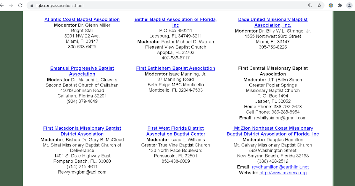 Southeast Region National Baptist Convention 2021