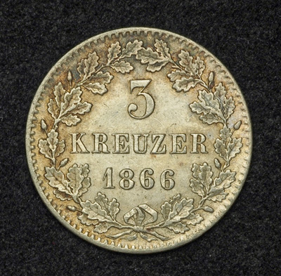 German Coins 3 Kreuzer Silver Coin Baden Collectible numismatic