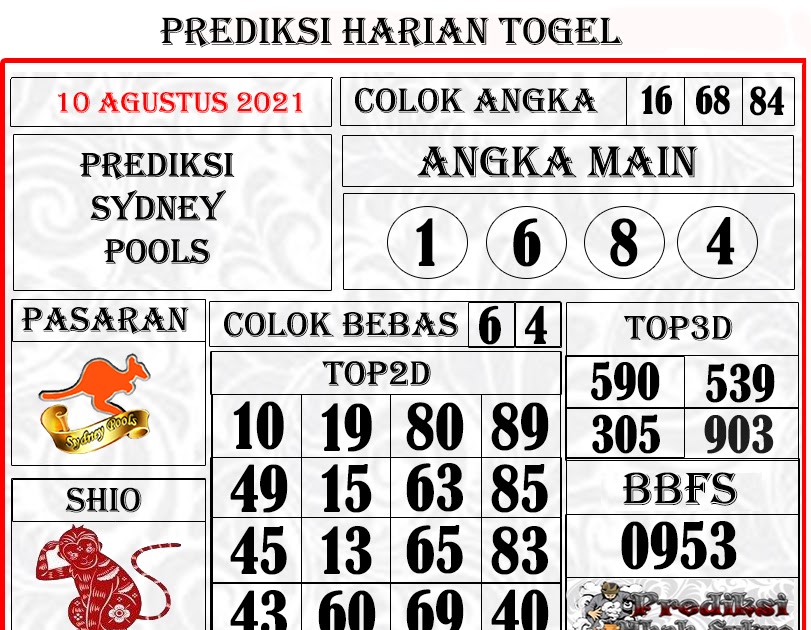 Prediksi Sydney Selasa 10 Agustus 2021 Prediksi Mbah Sukro Bocoran Togel Hk Sydney Rumus Jitu Prediksi Sydney Selasa 10 Agustus 2021 Prediksi Mbah Sukro Bocoran Togel Hk Sydney Rumus Jitu