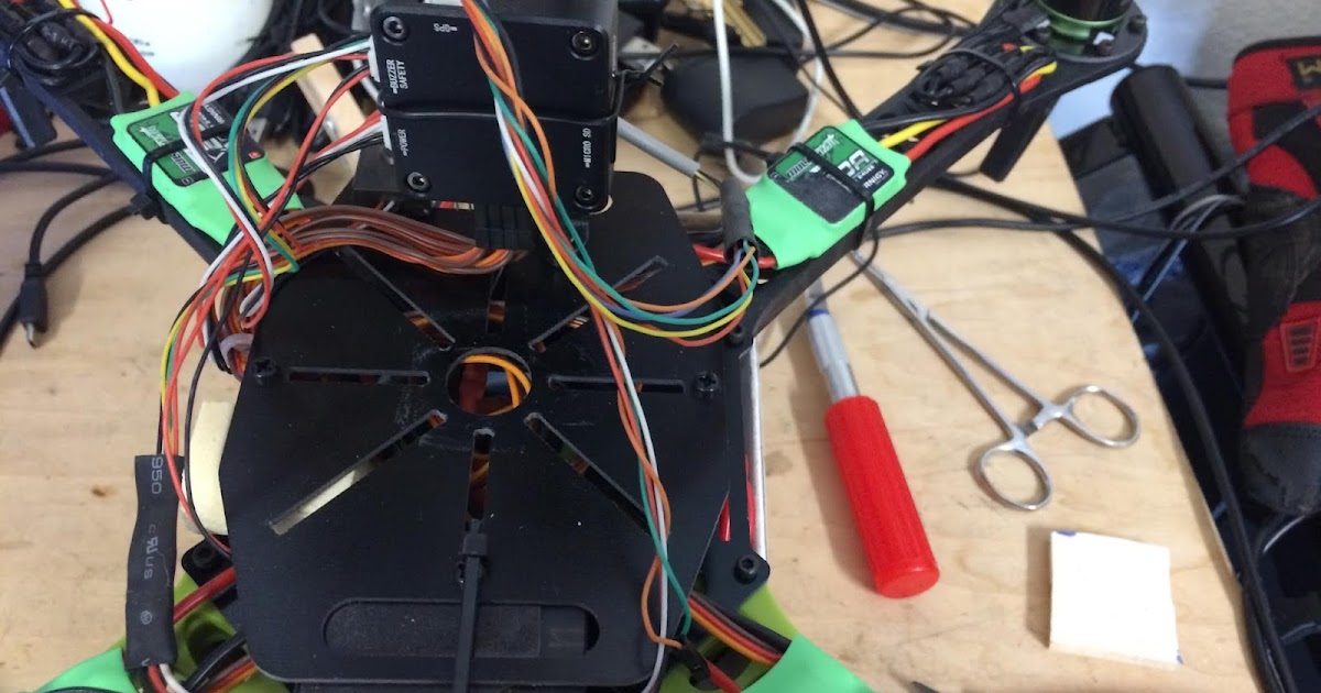 QuadcopterRobotics SK450 frame with PixHawk PixRacer build continued