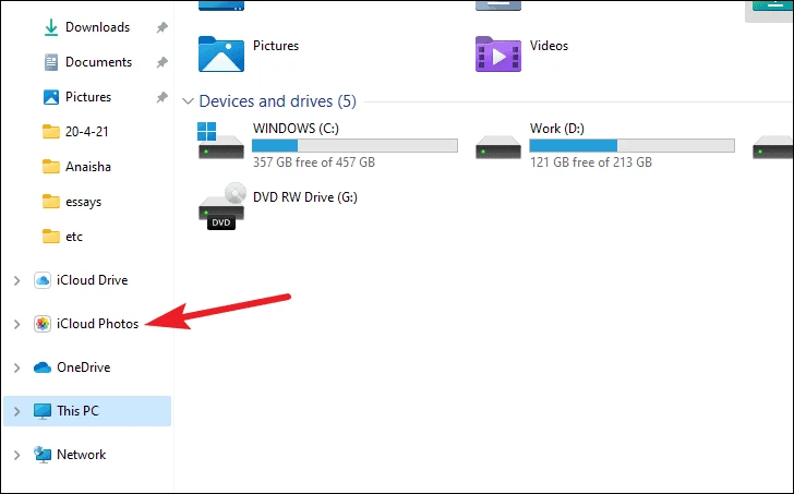 iPhone'dan Fotoğrafları Windows 11 PC'ye Aktarma 3 allthings.how how to use icloud on windows 11 image 9