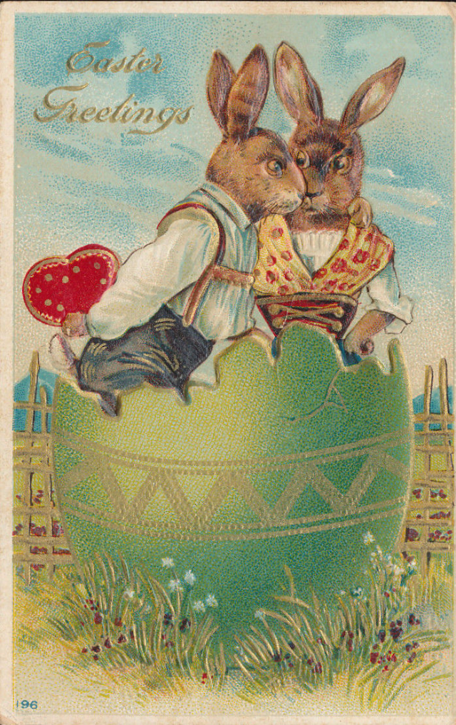A Collection of 30 Cute Bunny Rabbit Vintage Easter Postcards ~ vintage