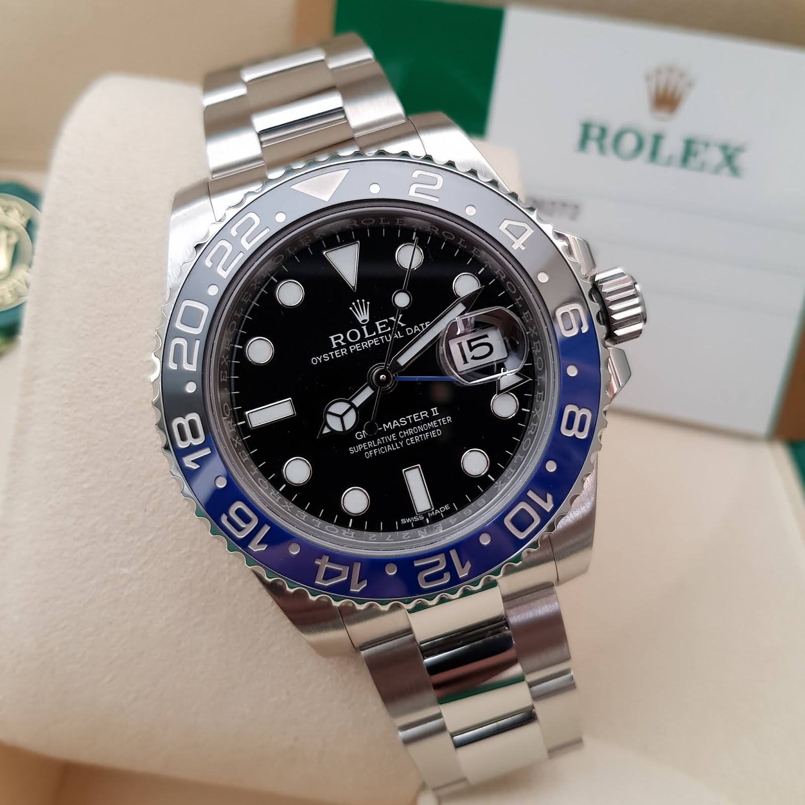 Jual Beli Tukar Tambah Service Jam Tangan Mewah Arloji Original Buy Sell Trade In Service Sold Rolex Gmt Master Ii Batman Blue Black Ceramic Bezel Ref 116710blnr Black Dail Automatic Stainless Steel Case With Oyster