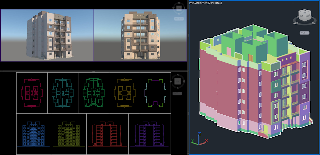 Building 5 Storeys Home Apartment 3D model