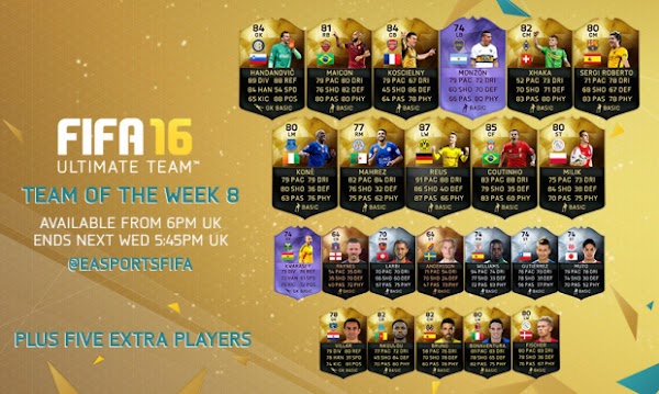 FIFA 16 Ultimate Team, once ideal - 4 Noviembre -