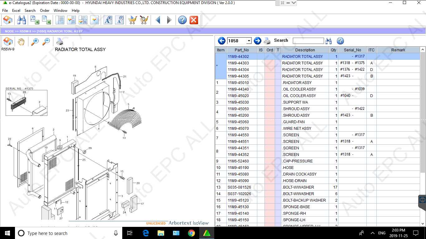 Hyundai Construction Equipment Parts Catalog