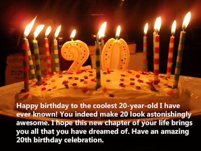 Birthday Wishes for 20 Years Old