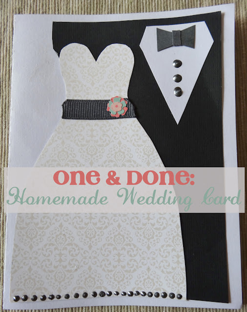 Cute Junk I've Made:  Homemade Wedding Card