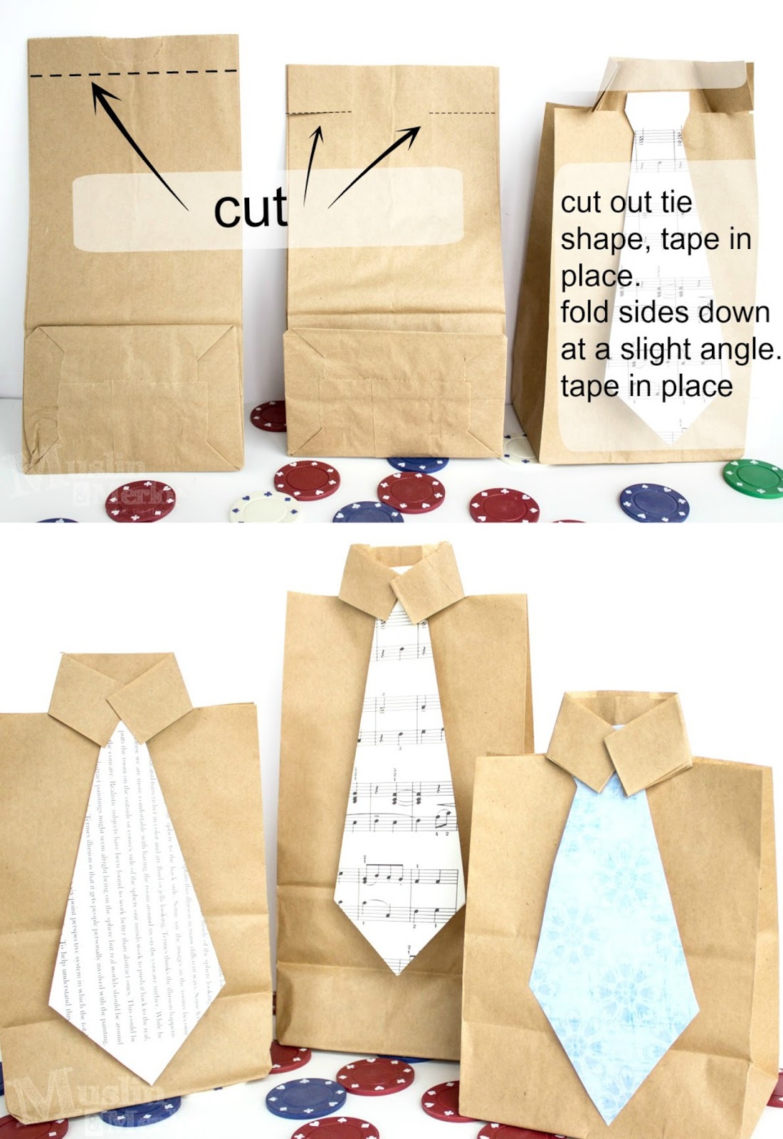  FaCraft Father's Day Gift Bag with Tissue Paper,13