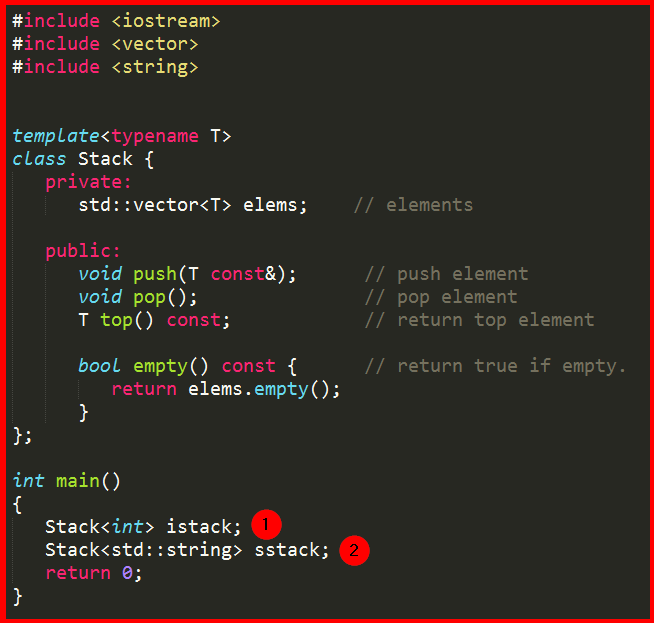 Sınıf Şablonları (Class Templates) C++ Learning Tutorials