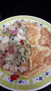 culinária-gastronomia-receita-omelete vegetariano-omelete abobrinha e palmito-omelete low carb