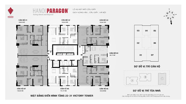 mặt bằng thiết kế tòa Victorry Tower (tháp C)