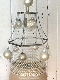 junk, junking, junk tree, thrifted, upcycled, repurposed, wire lampshades, makeover, diy, Christmas tree